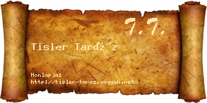Tisler Taráz névjegykártya